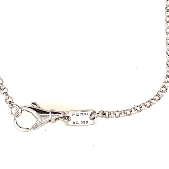 CHARLES GARNIER 36" Sterling Silver Interlocking Circle Opera Necklace - Picture 3 of 5